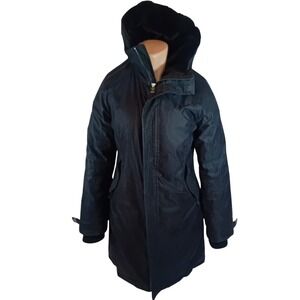 Tna Avoriaz Long Parka Women Full Zip Waterproof Fill Down Hooded Winter Coat M